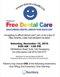 6th annual free dental care at Rauchberg Dental Group