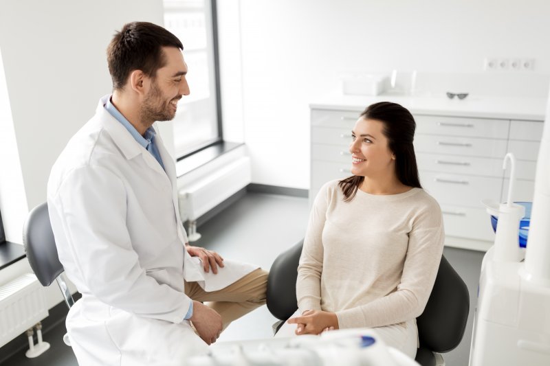 Woman at a dental checkup