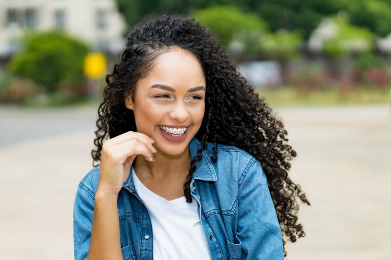 woman wearing braces in Sunnyvale