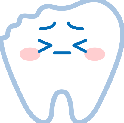 Cartoon of a chipped tooth